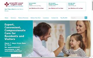 Emerald Coast Urgent Care website