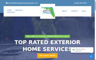 Florida Green Pressure Clean website