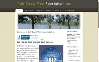 Gulf Coast Tree Specialists of Panama City website