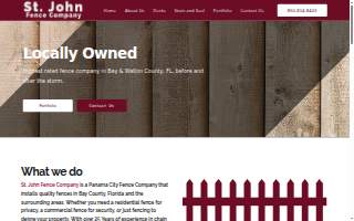 St John Fence Company of Panama City website