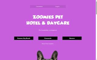 ZOOMIES Pet Hotel website