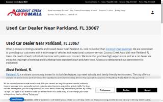Coconut Creek Automall website
