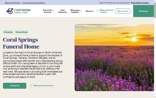 Coral Springs Funeral Home of University website
