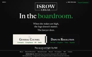 Isrow Legal P.a. website