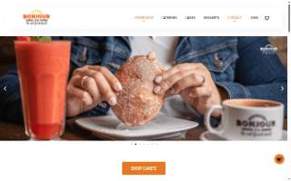Bonjour French Bakery & Cafe website