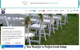 JD PARTY RENTALS AND EVENTS website