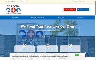 Cordova Animal Medical Center website