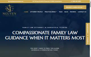 Nguyen Family Law of Pensacola website