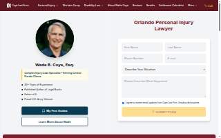 Coye Law Firm website