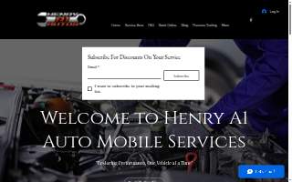 Henry A1 Auto Mobile Services website