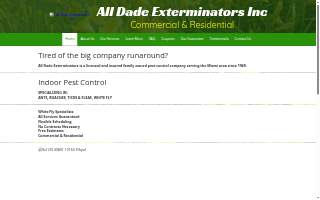 All Dade Exterminators Inc website