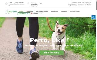 Equipaws Pet Services of Pinecrest website