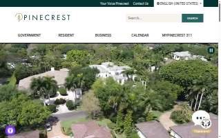 Pinecrest Public Works Department website