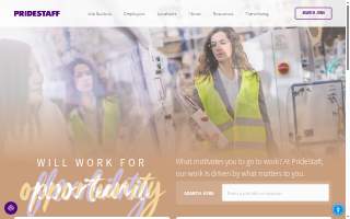 PrideStaff website