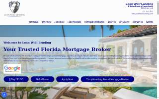 Loan Wolf Lending, Mortgage Broker of Pinewood website