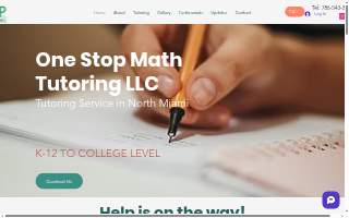 One Stop Math Tutoring LLC of Pinewood website