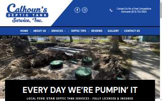 Calhoun Septic Tank Service website