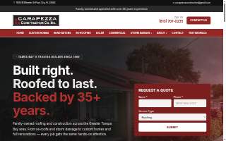 Carapezza Construction & Roofing Company Inc. website