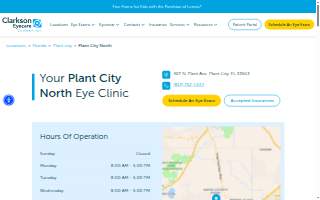 Clarkson Eyecare of Plant City website