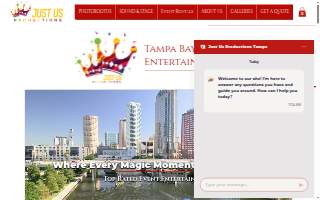 Just Us Productions Tampa website