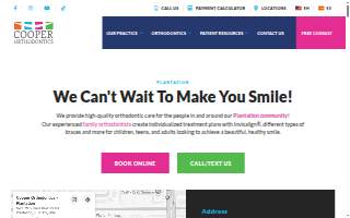 Cooper Orthodontics - Plantation website