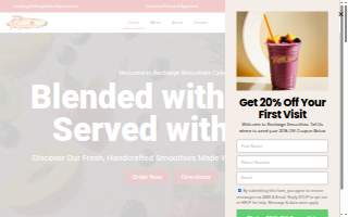 Recharge Smoothies Cafe website