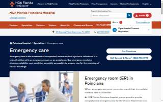 HCA Florida Poinciana Hospital Emergency Room website