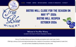 True Blue Winery of Poinciana website