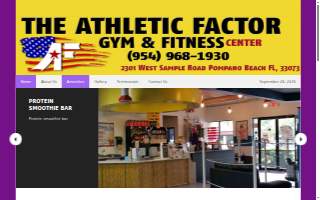 Athletic Factor Gym website
