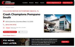 Crash Champions Collision Repair Pompano South website