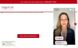 Baggett Law Personal Injury Lawyers website