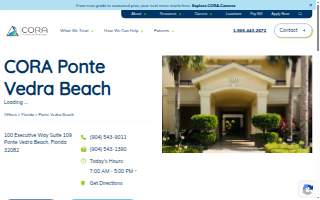 CORA Physical Therapy Ponte Vedra Beach website
