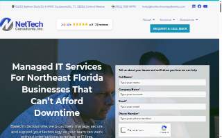 NetTech Consultants - IT Support and Managed IT Services in Jacksonville of Ponte Vedra website
