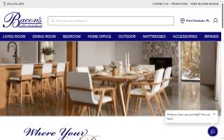 Bacon's Furniture website