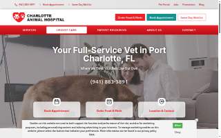 Charlotte Animal Hospital website