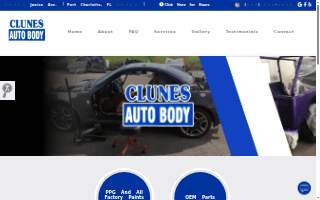 Clune's Auto Body Inc. website