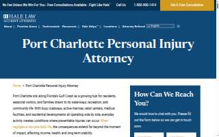 Hale Law - Accident Attorneys website