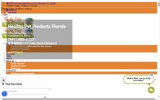 Healthy Pet Products Florida website