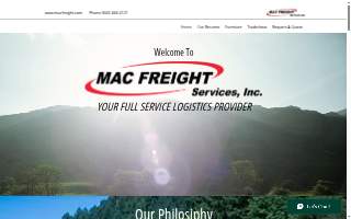 MAC Freight Services website