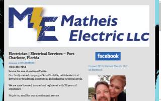 Matheis Electric LLC website