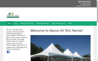 Above All Tent Rental of Port Orange website