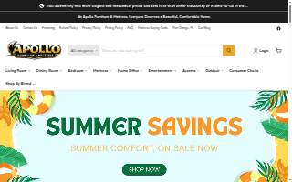 Apollo Furniture & Mattress website