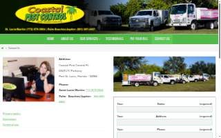 Coastal Pest Control of the Treasure Coast, Inc. website