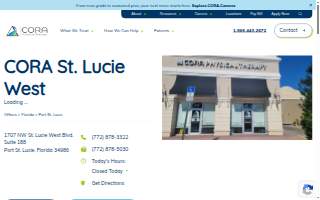CORA Physical Therapy Saint Lucie West website