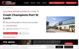 Crash Champions RV and Coach Collision Repair website