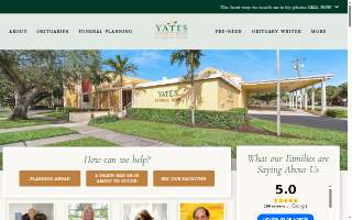 Yates Funeral Home & Cremation Services website