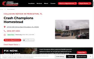 Crash Champions Collision Repair Homestead website