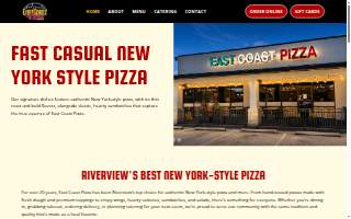 East Coast Pizza website