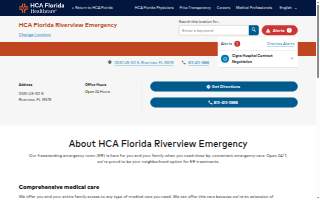 HCA Florida Riverview Emergency website