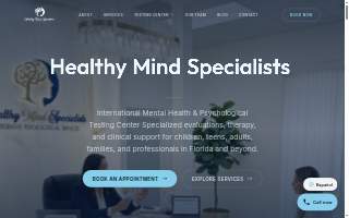 Healthy Mind Specialists, Anxiety Clinic website